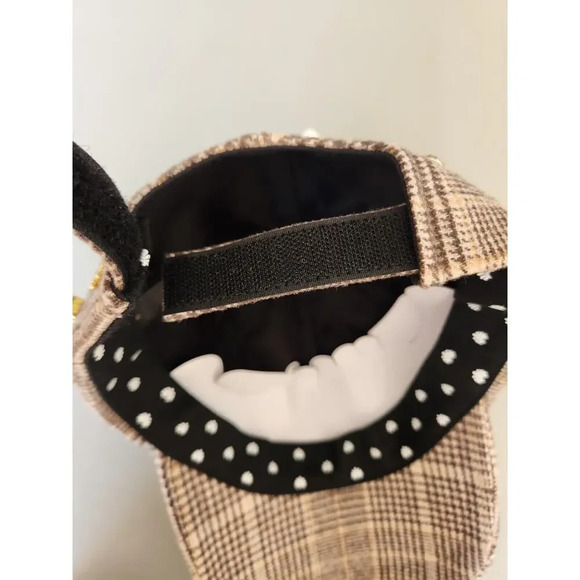 NWT Lele Sadoughi Embellished Baseball Cap One Size Adjustable Plaid - Picture 7 of 10